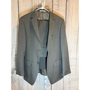 Angelo Rossi Men’s Suit Grey 38 R Pants Waist 32 X 29 Hand Tailored Microtech